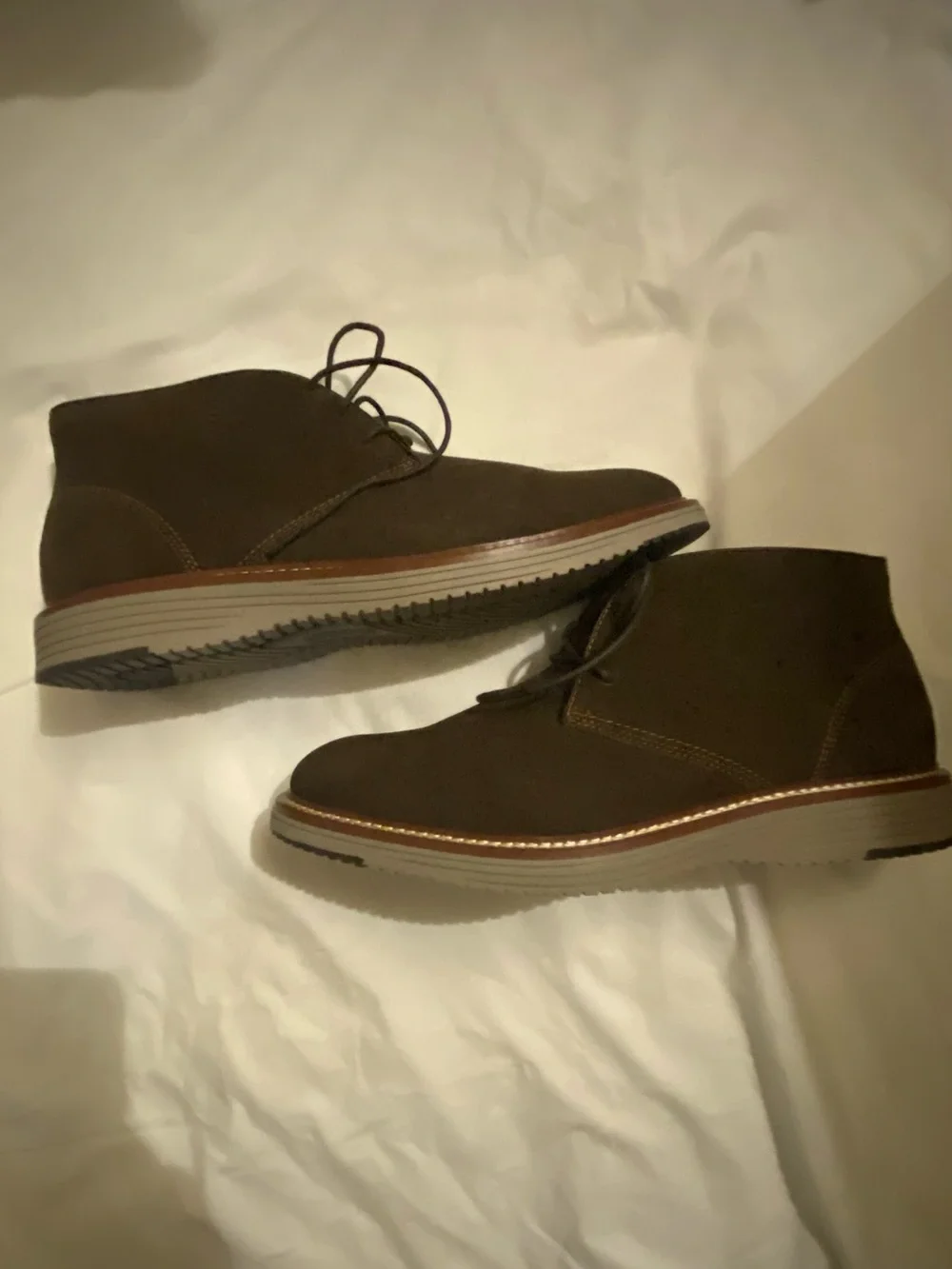 Men's Suede Chukka Boots in Dark Brown - Lace-Up Casual Dress